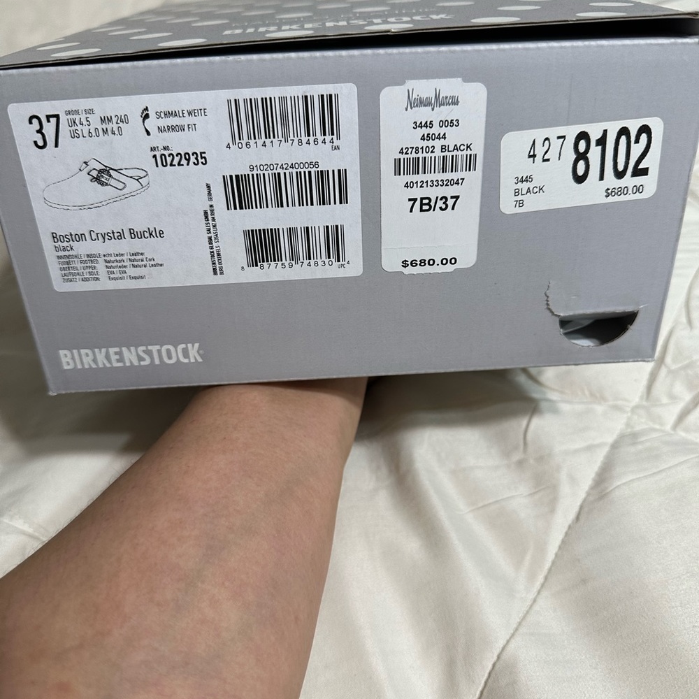 Birkenstock manolo colab Arizona crystal buckle